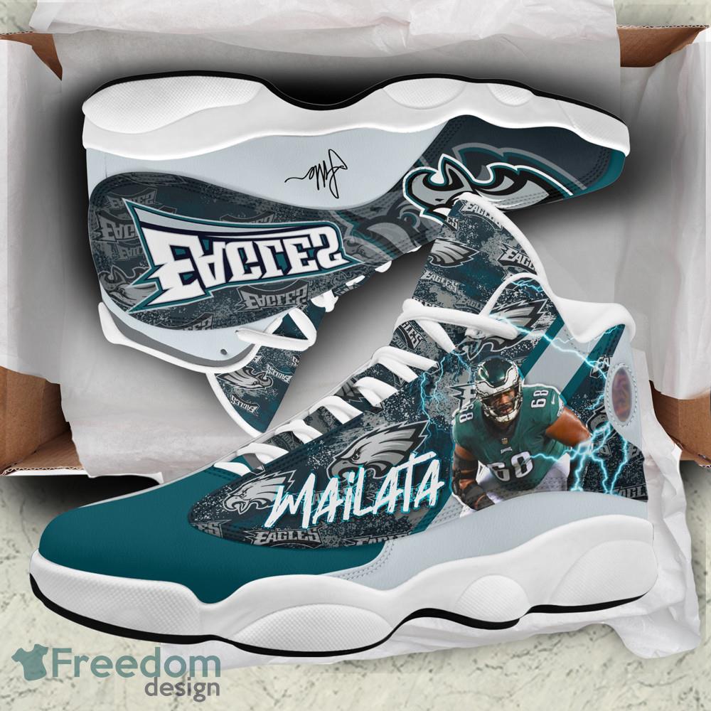 Philadelphia Eagles Jordan Mailata Air Jordan 13 Shoes For Men Women Product Photo 2