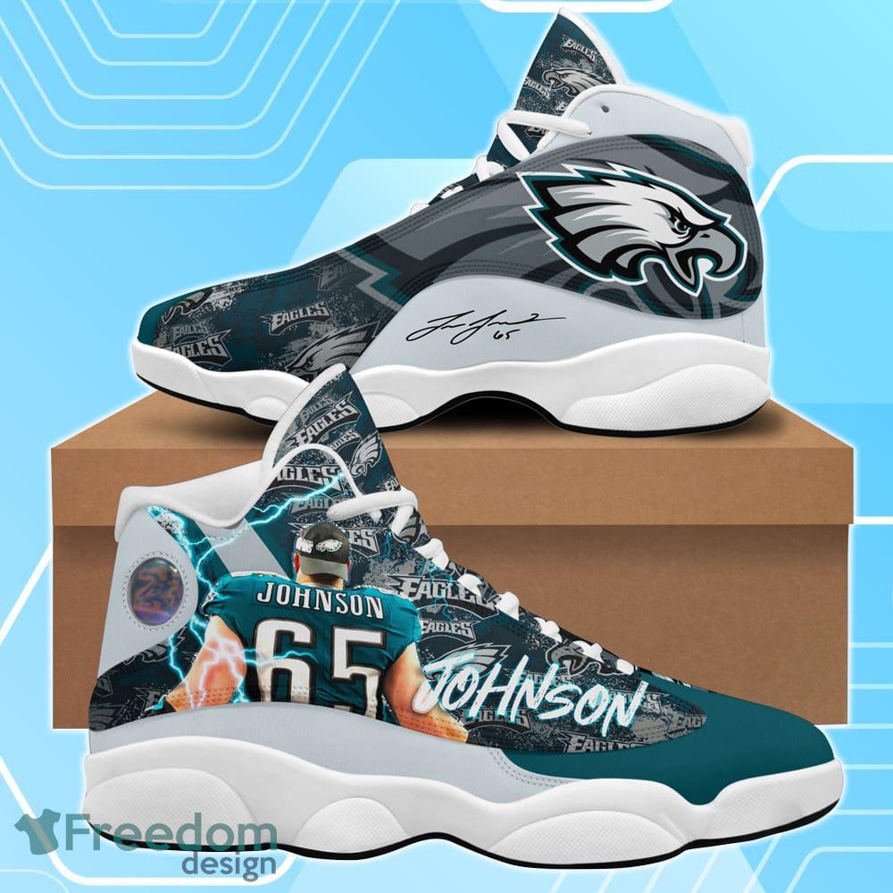 Philadelphia Eagles Lane Johnson Air Jordan 13 Shoes For Men Women Product Photo 1