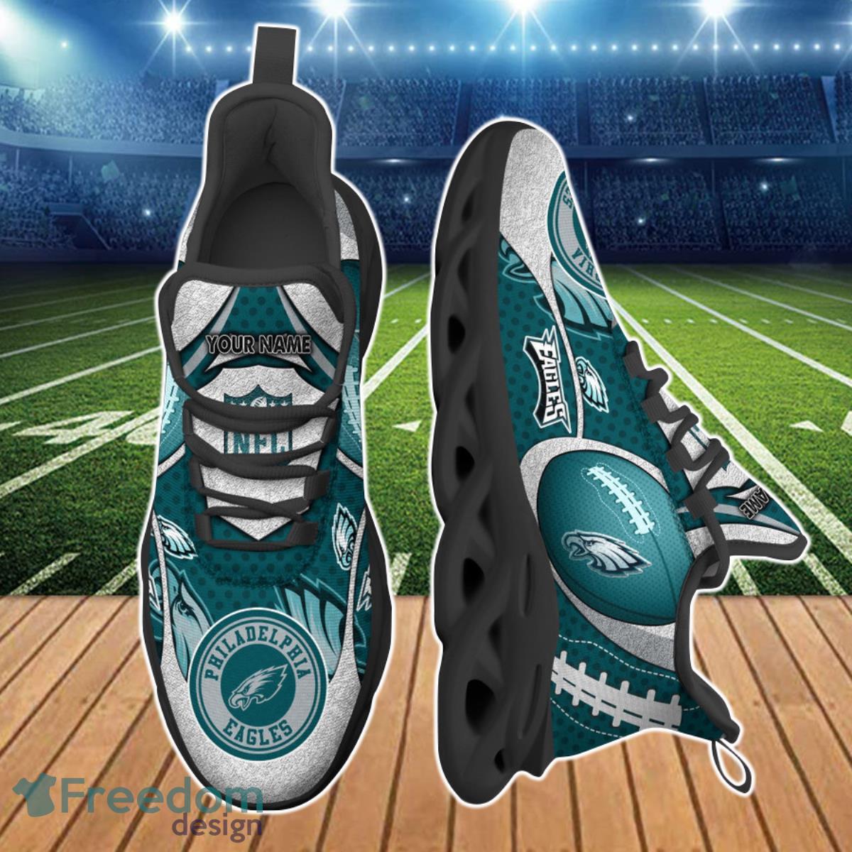 Philadelphia Eagles Personalized Name NFL Max Soul Shoes Men And Women For  Fans