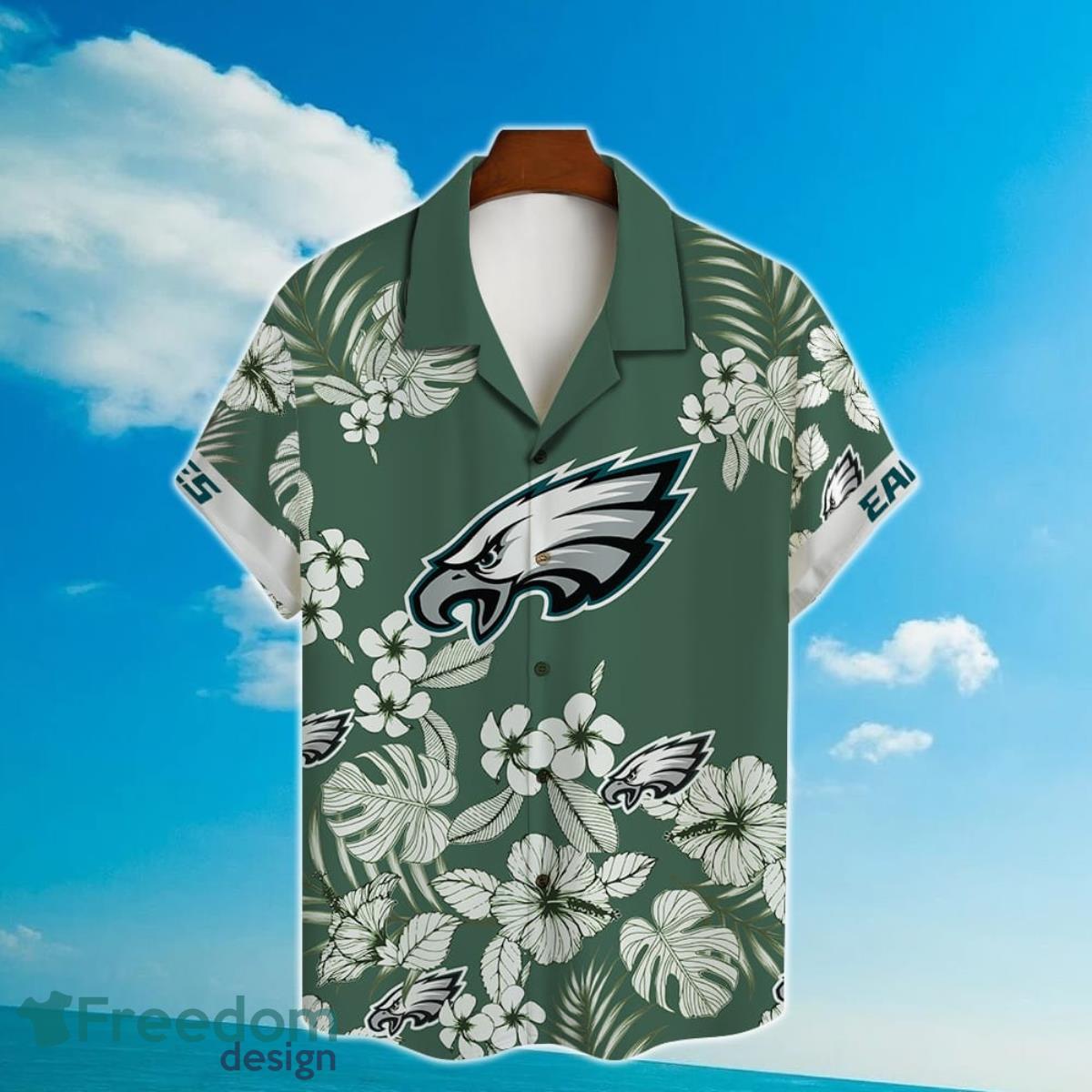 Philadelphia Eagles NFL Hibiscus 2023 AOP Hawaiian Shirt For Men Women Product Photo 2