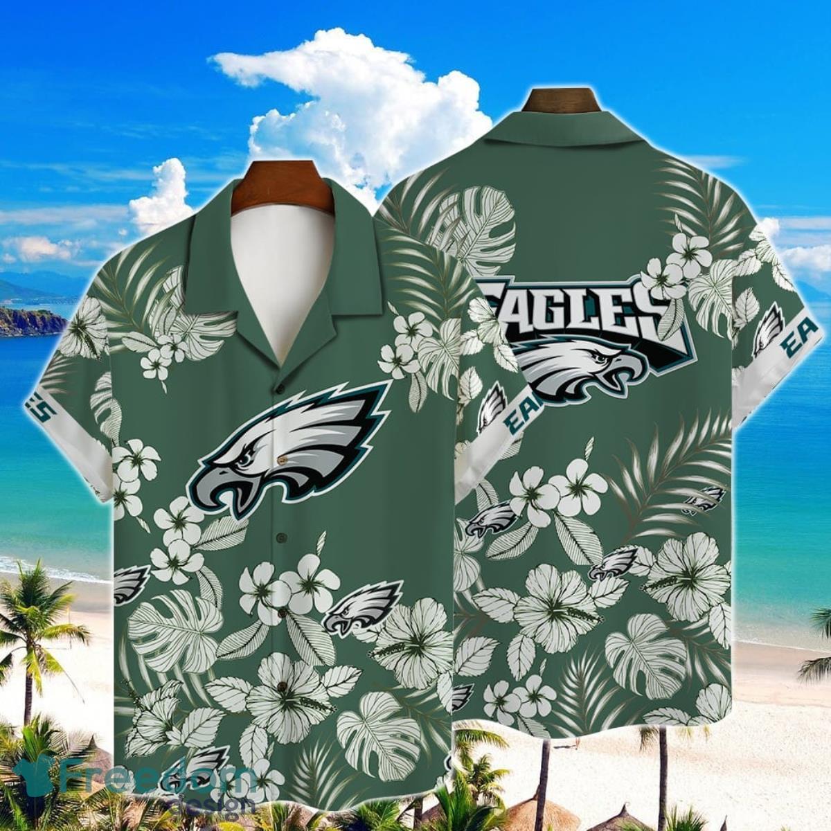 Philadelphia Eagles NFL Hibiscus 2023 AOP Hawaiian Shirt For Men Women -  Freedomdesign