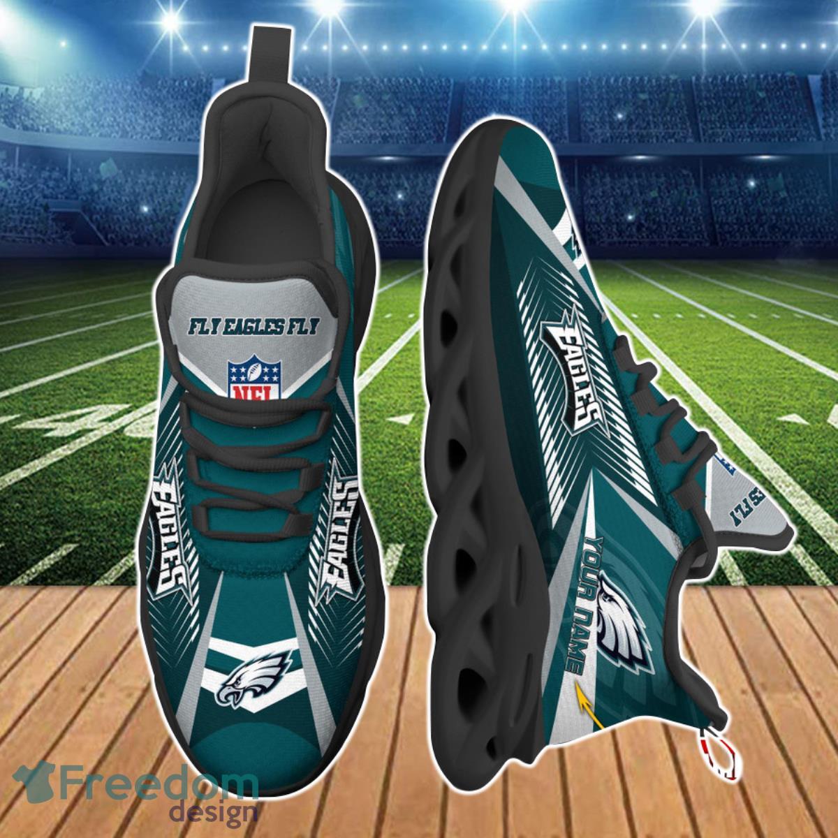 Philadelphia Eagles NFL Max Soul Shoes Custom Name Best Gift For Fans Product Photo 2