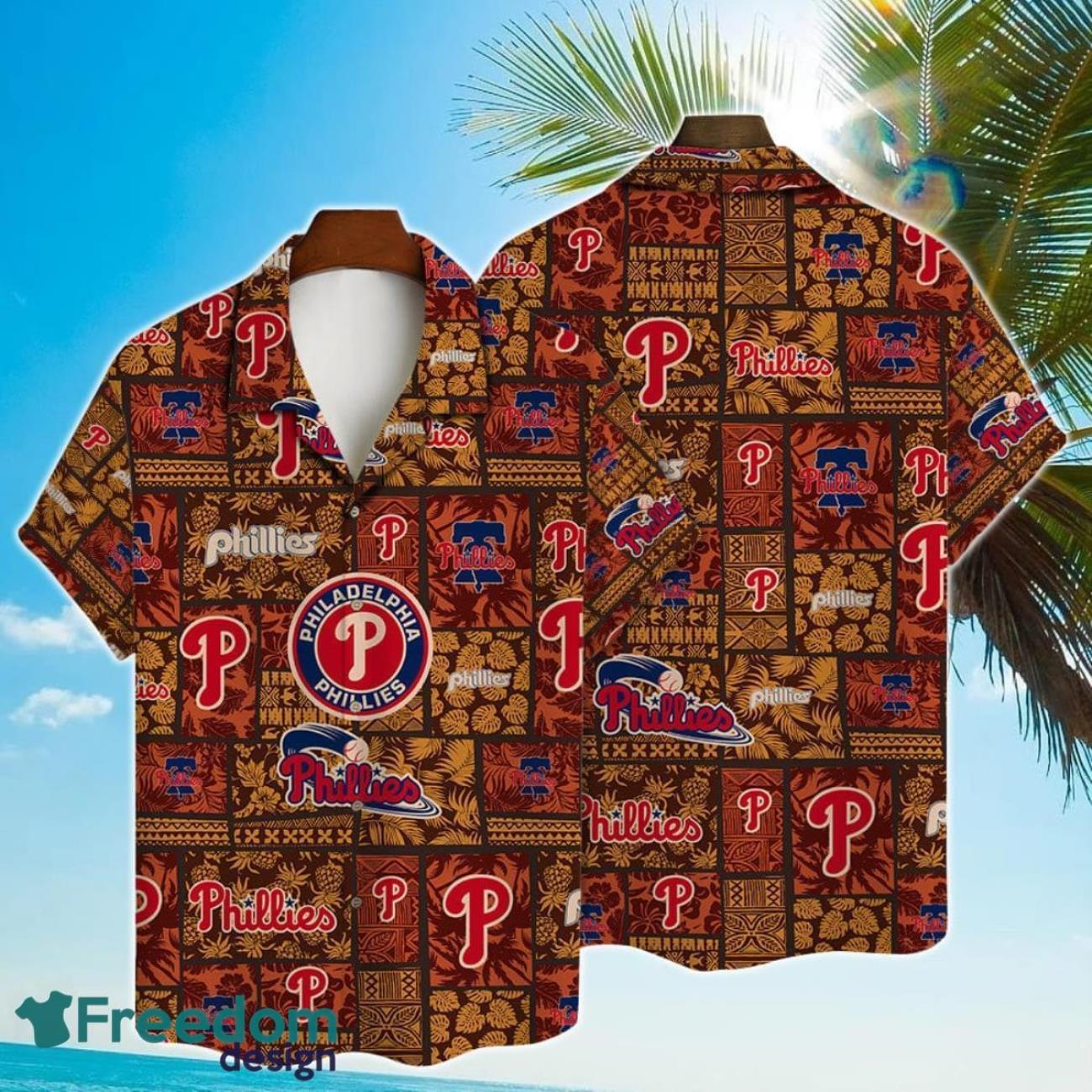 Philadelphia Phillie Major League Baseball Hawaiian Shirt with 3D Printed Design Product Photo 1