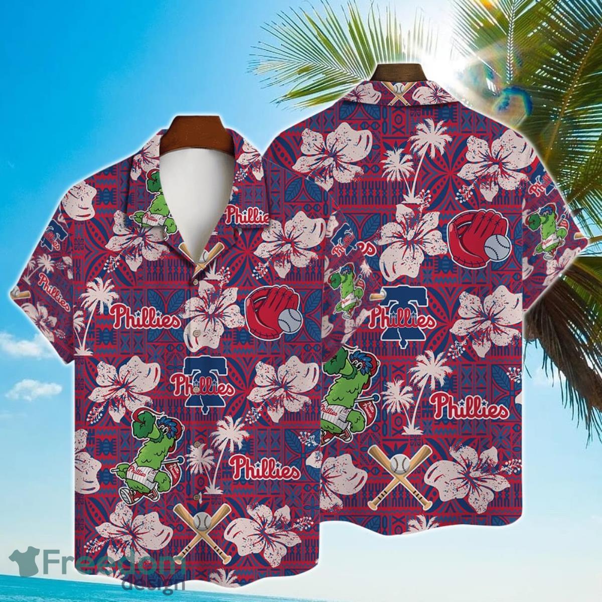 Philadelphia Phillies MLB Vintage Palm Tree Pattern Hawaii Shirt For Men  And Women - Freedomdesign