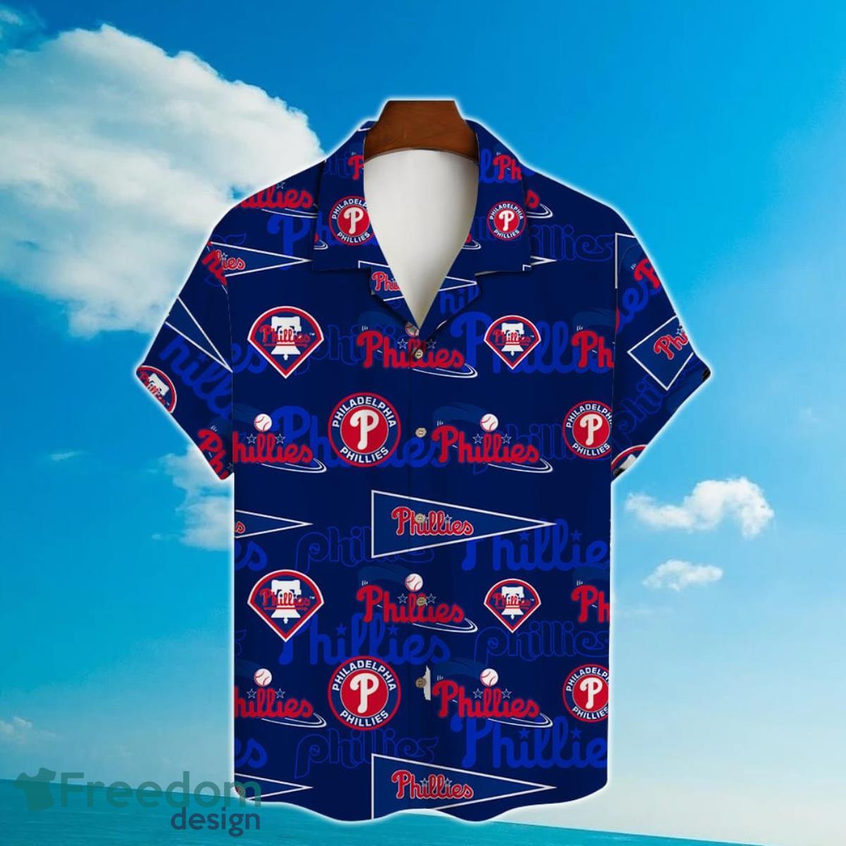 Philadelphia Phillies Major League Baseball Simple Pattern 3D Print Hawaiian Shirt For Fans Product Photo 2