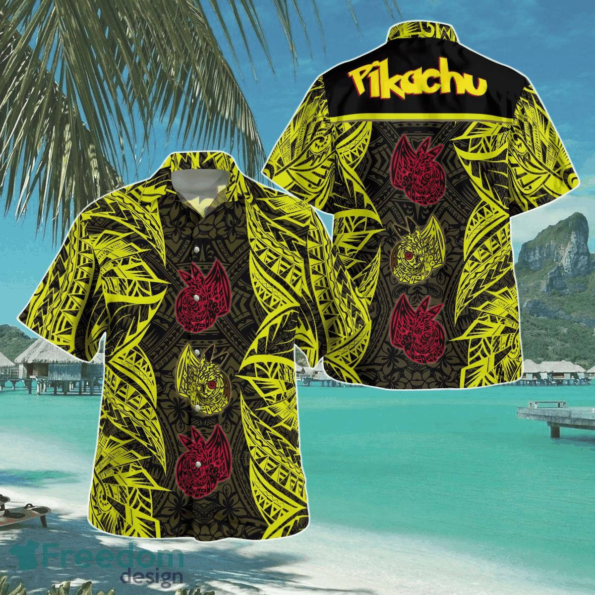 Pikachu Tribal Hawaii Shirt Aloha Shirt For Men Women Product Photo 1