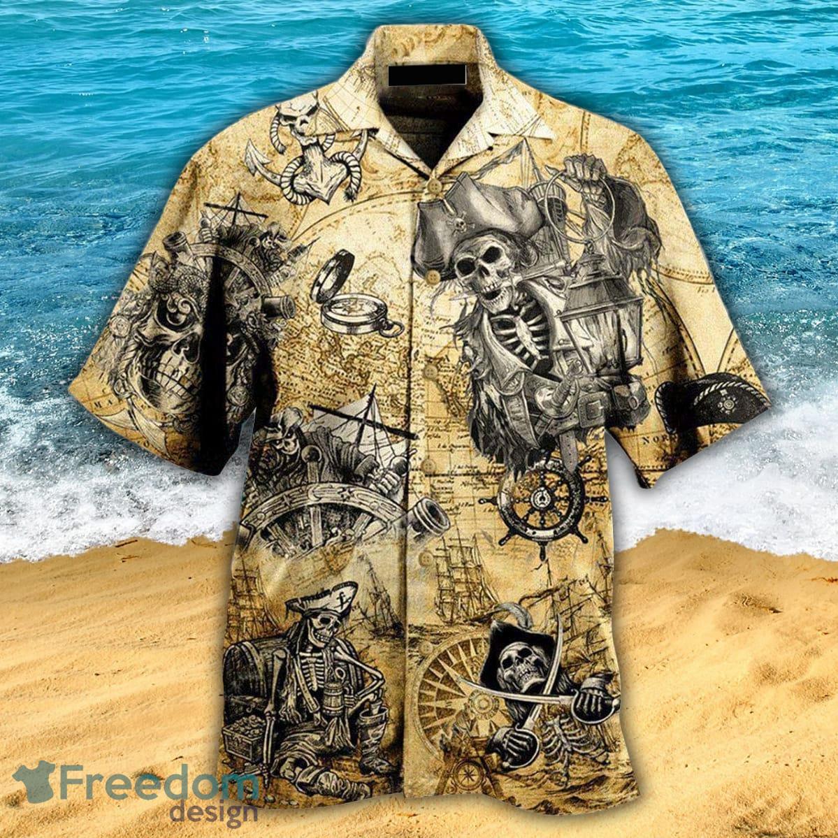 Arizona Cardinals Pirates Fans Pirates Skull Hawaiian Shirt - Freedomdesign