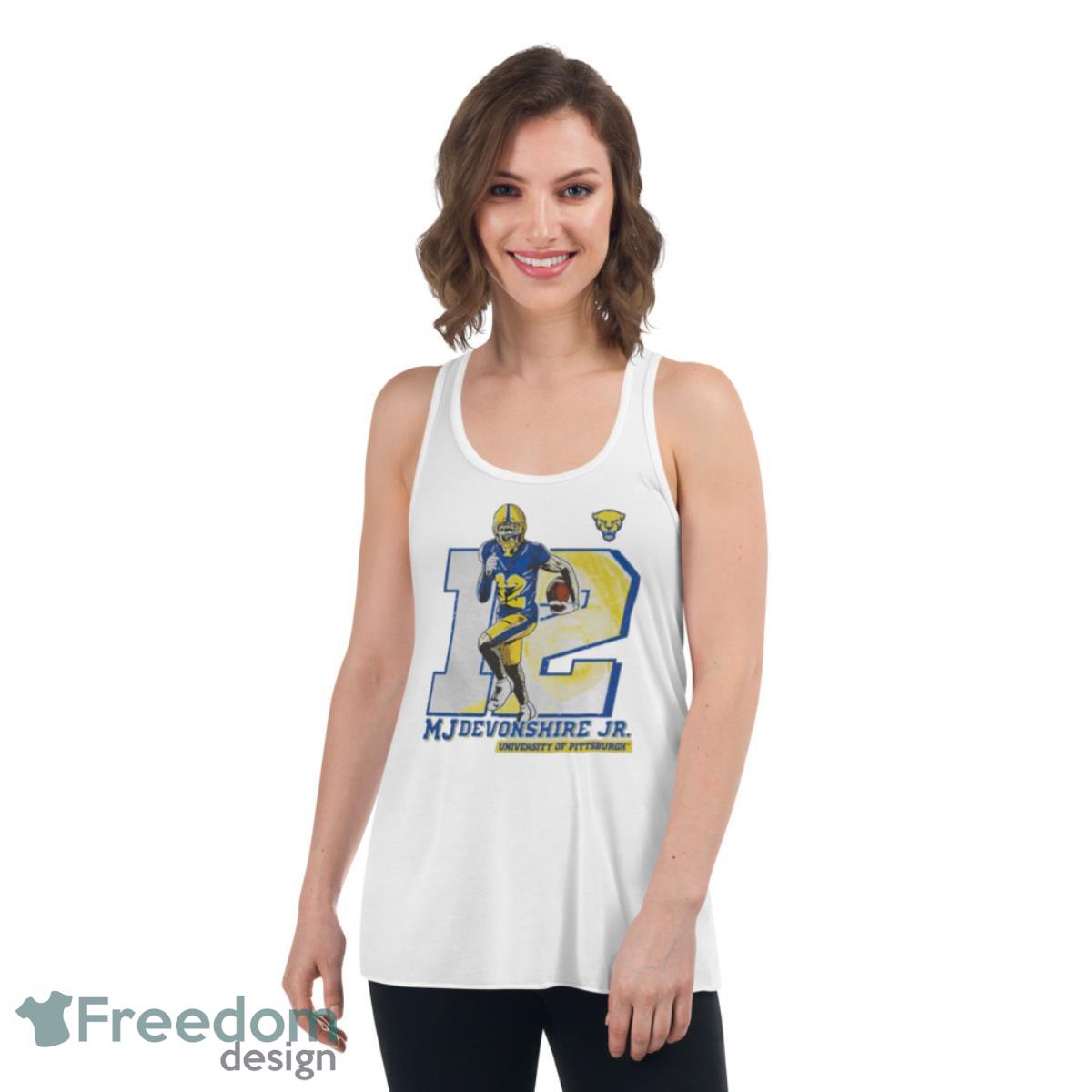 Pittsburgh NCAA Football MJ Devonshire MVP Shirt - Womens Flowy Racerback Tank Pittsburgh NCAA Football MJ Devonshire MVP Shirt - Womens Flowy Racerback Tank