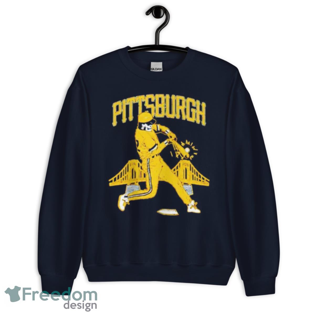 Pittsburgh Pirates Baseball Skull Shirt - Unisex Crewneck Sweatshirt-1