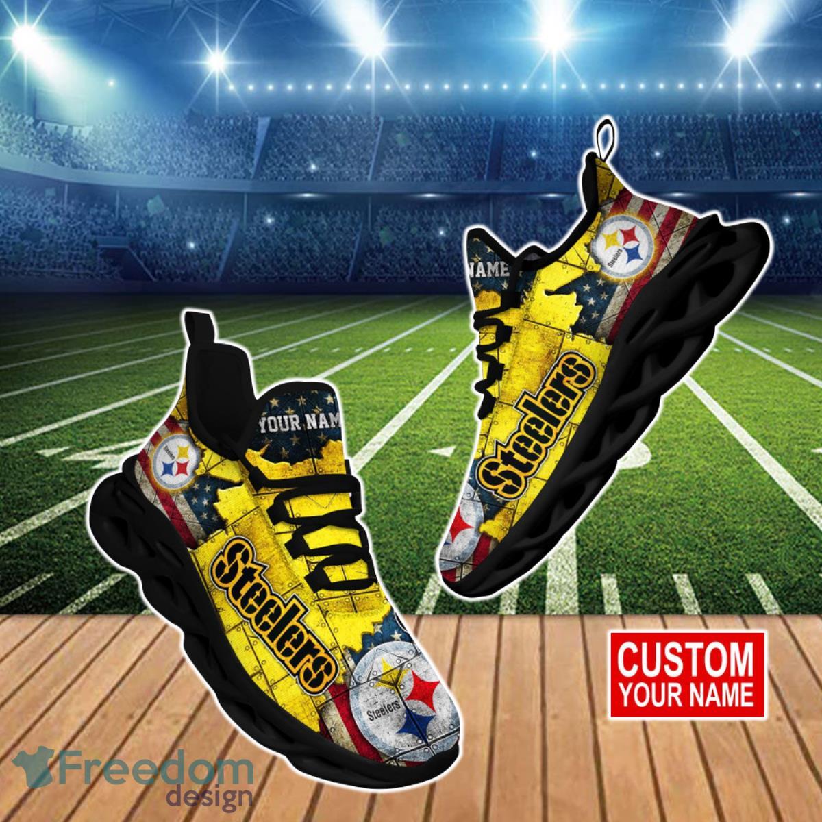 Pittsburgh Steelers NFL Clunky Max Soul Shoes Custom Name Special Gift For True Fans Product Photo 1