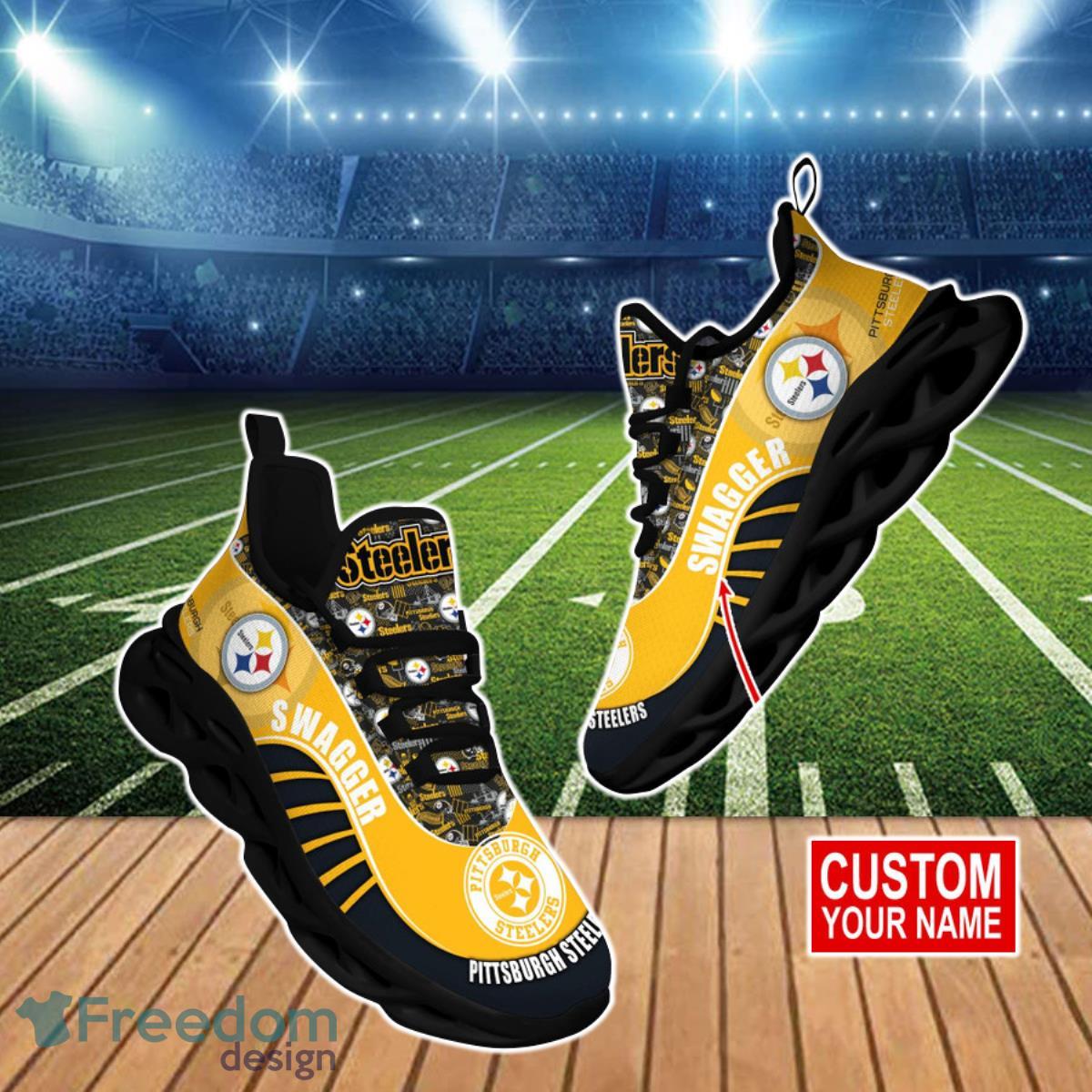 Pittsburgh Steelers NFL Clunky Max Soul Shoes Custom Name Product Photo 1