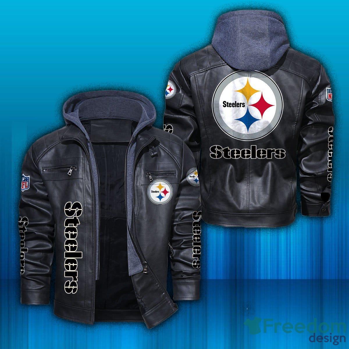 Pittsburgh Steelers Logo NFL Leather Jacket For Men And Women -  Freedomdesign