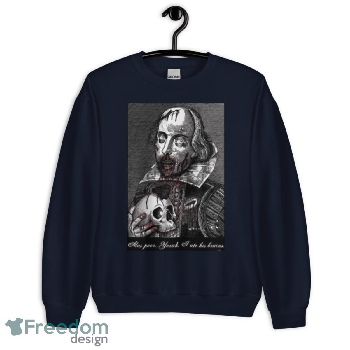 Poster Zombie Shakespeare Shirt - Unisex Crewneck Sweatshirt-1