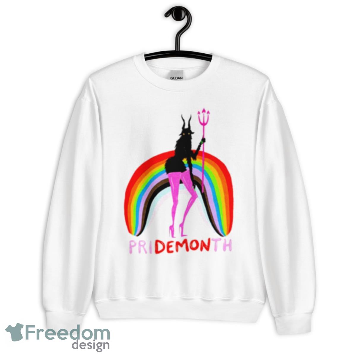 Pride Month Pridemonth Demon Rainbow Shirt - Unisex Heavy Blend Crewneck Sweatshirt