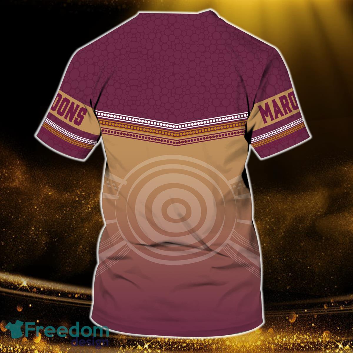 Queensland Maroons Personalized Name 3D Tshirt Product Photo 2