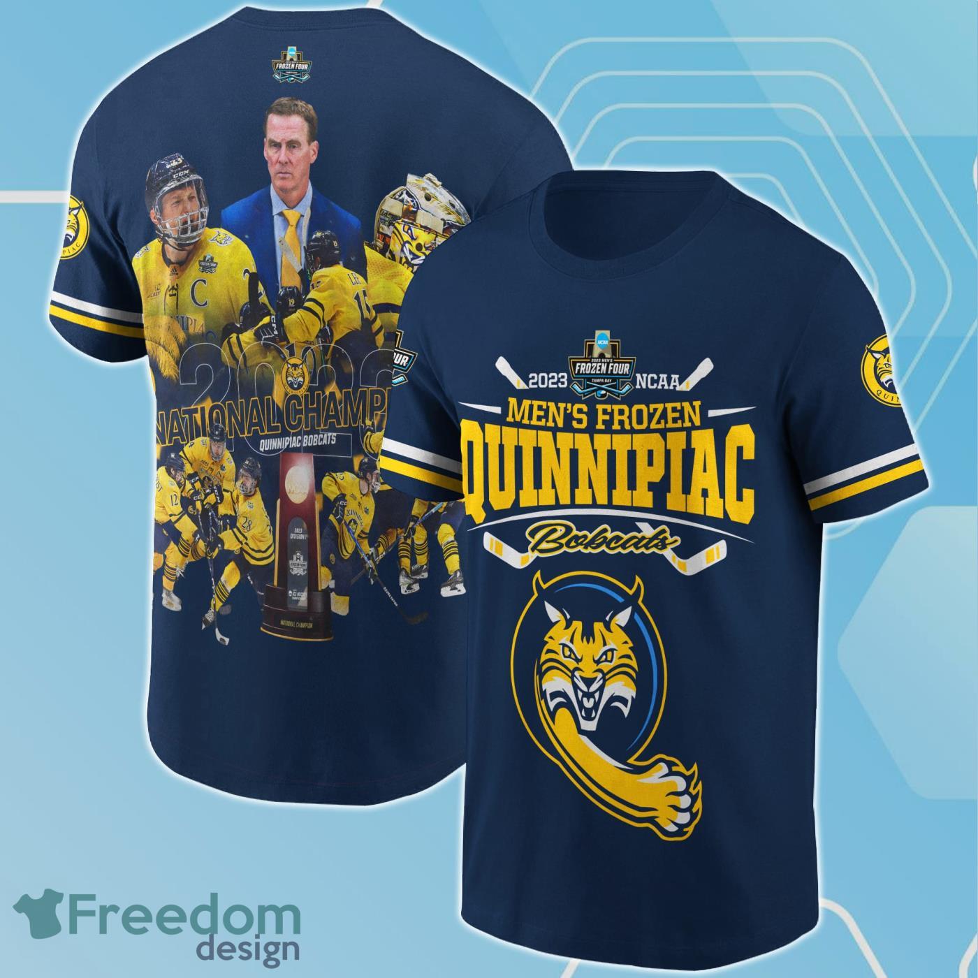 Quinnipiac Bobcats National Collegiate Athletic Association 2023 3D Shirt For True Fans Product Photo 1