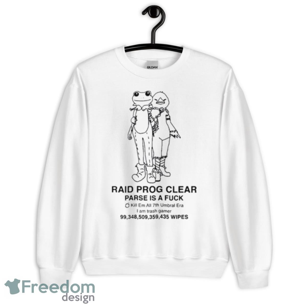 Raid Prog Clear Parse Is A Fuck Kill Em All 7th Umbral Era Shirt - Unisex Heavy Blend Crewneck Sweatshirt