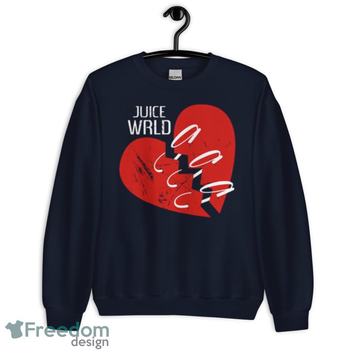 Red Heart Juice Wrld Shirt - Unisex Crewneck Sweatshirt-1