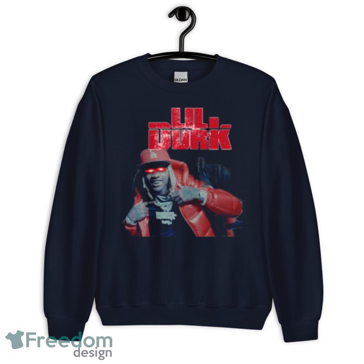 Retro Art Lil Durk Shirt - Unisex Crewneck Sweatshirt-1