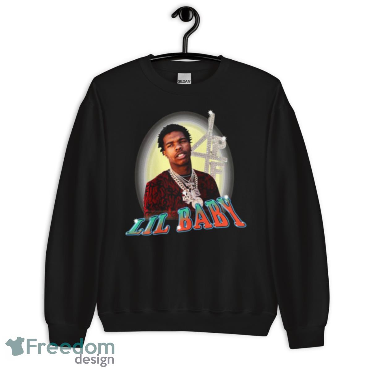 Retro Art Rap Lil Baby Shirt image Retro Art Rap Lil Baby Shirt - Unisex Crewneck Sweatshirt