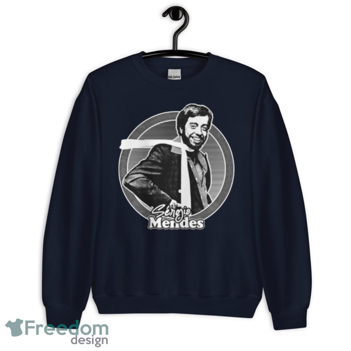 Retro Style Fan Art Sérgio Mendes shirt - Unisex Crewneck Sweatshirt-1