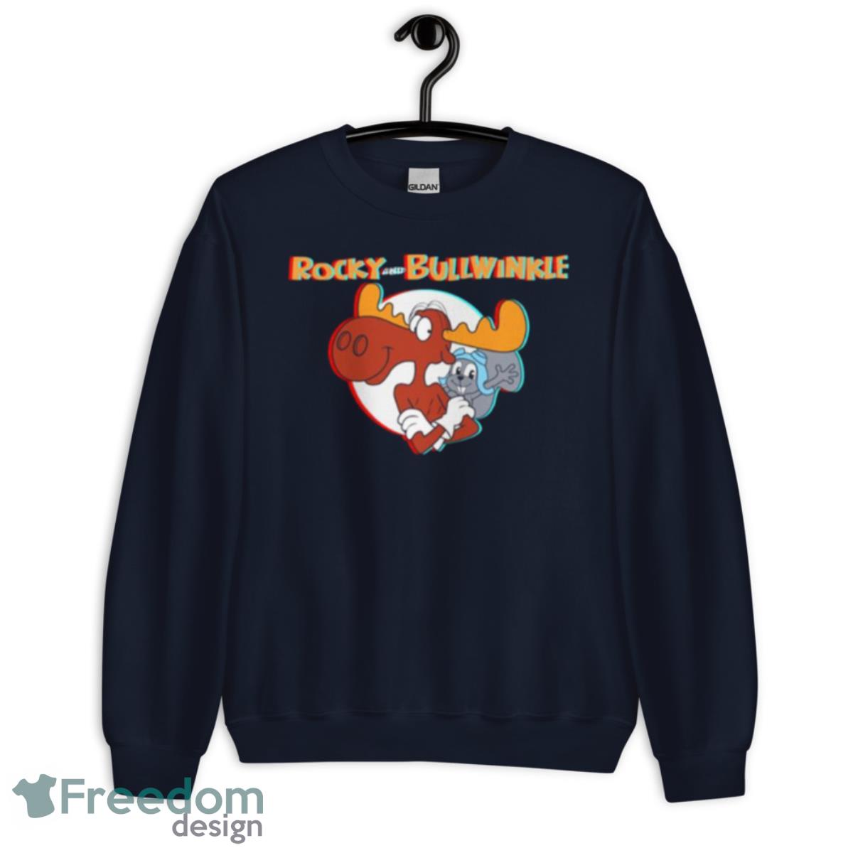 Rocky & Bullwinkle Glintch Design Shirt - Unisex Crewneck Sweatshirt-1