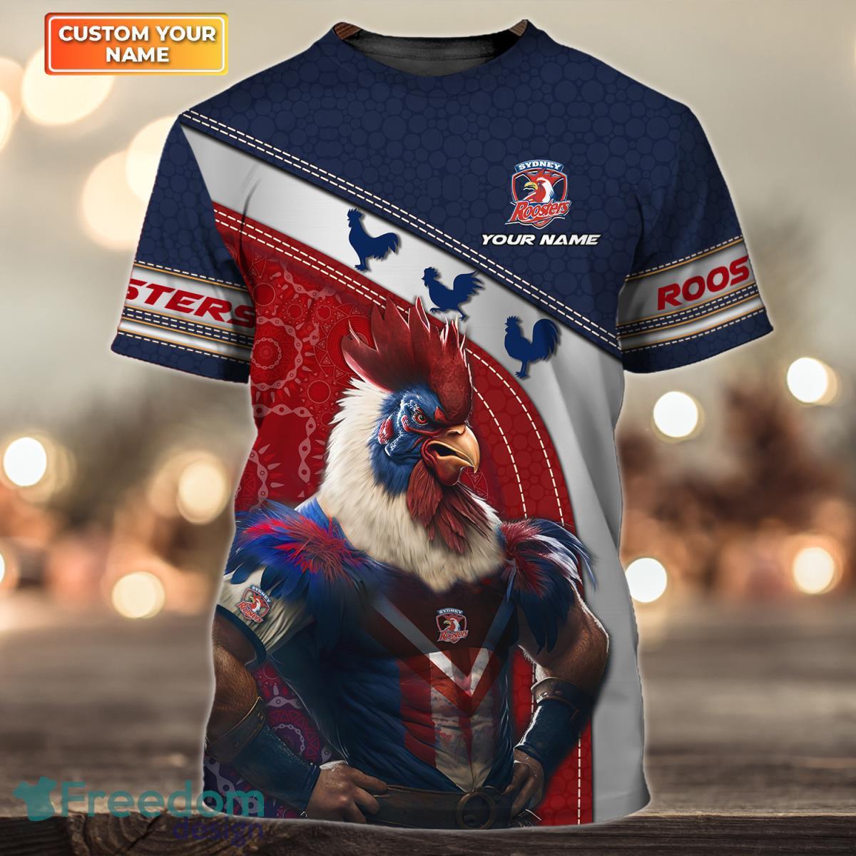 Roosters Fans Personalized Name 3D Tshirt ZBz Product Photo 2