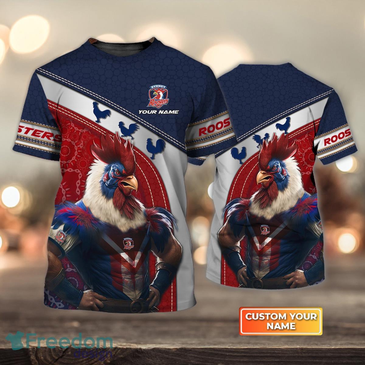 Roosters Fans Personalized Name 3D Tshirt ZBz Product Photo 1