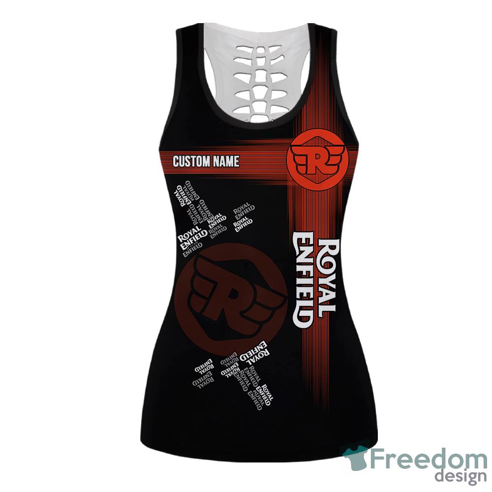 Royal Enfield AS 3D Full Printing Custom Name Best Style 15 Leggings And Hollow Tank - Royal Enfield AS 3D Hollow tank Leggings Full Printing Custom Name Best Style 15