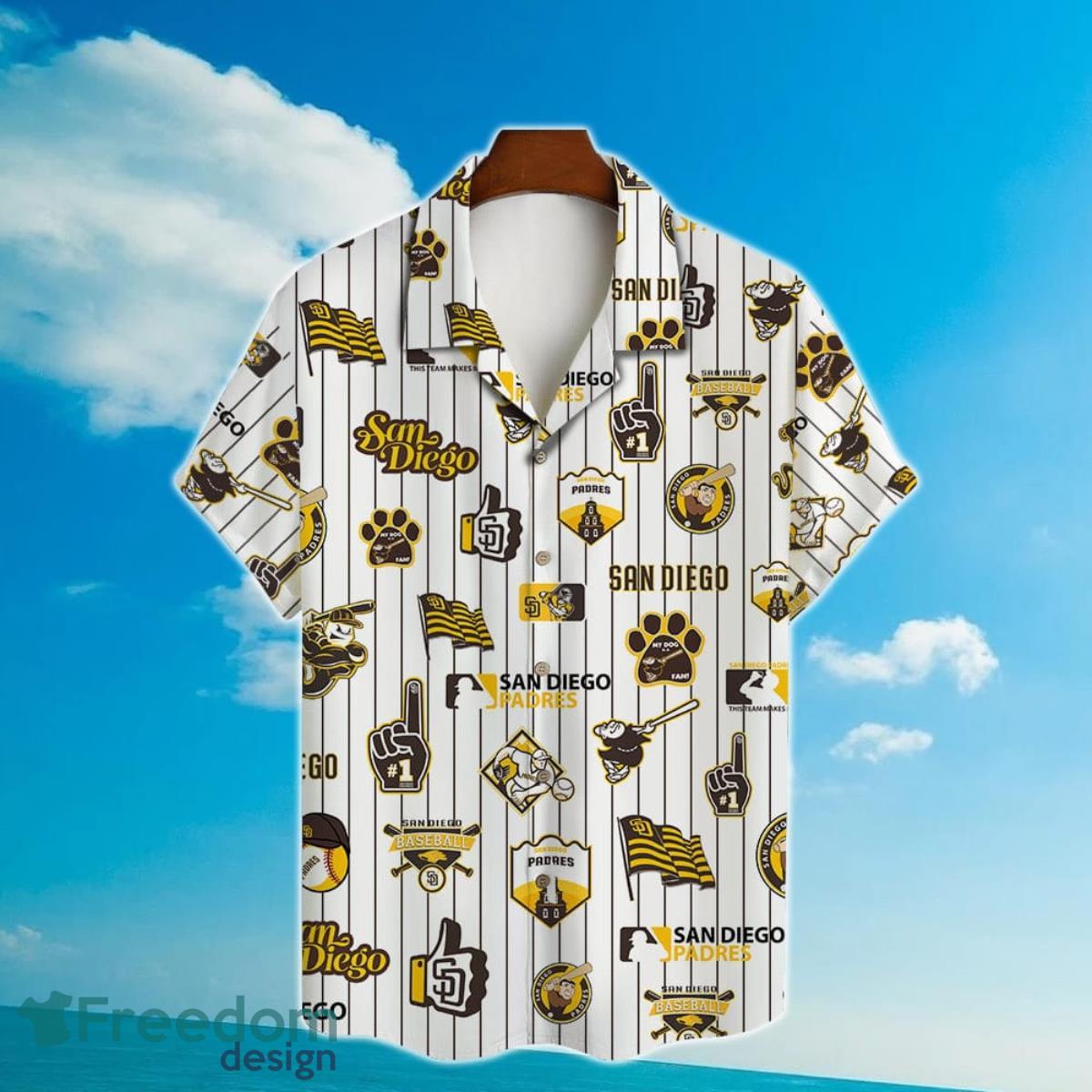 San Diego Padres Major League Baseball 3D Print Hawaiian Shirt Product Photo 2