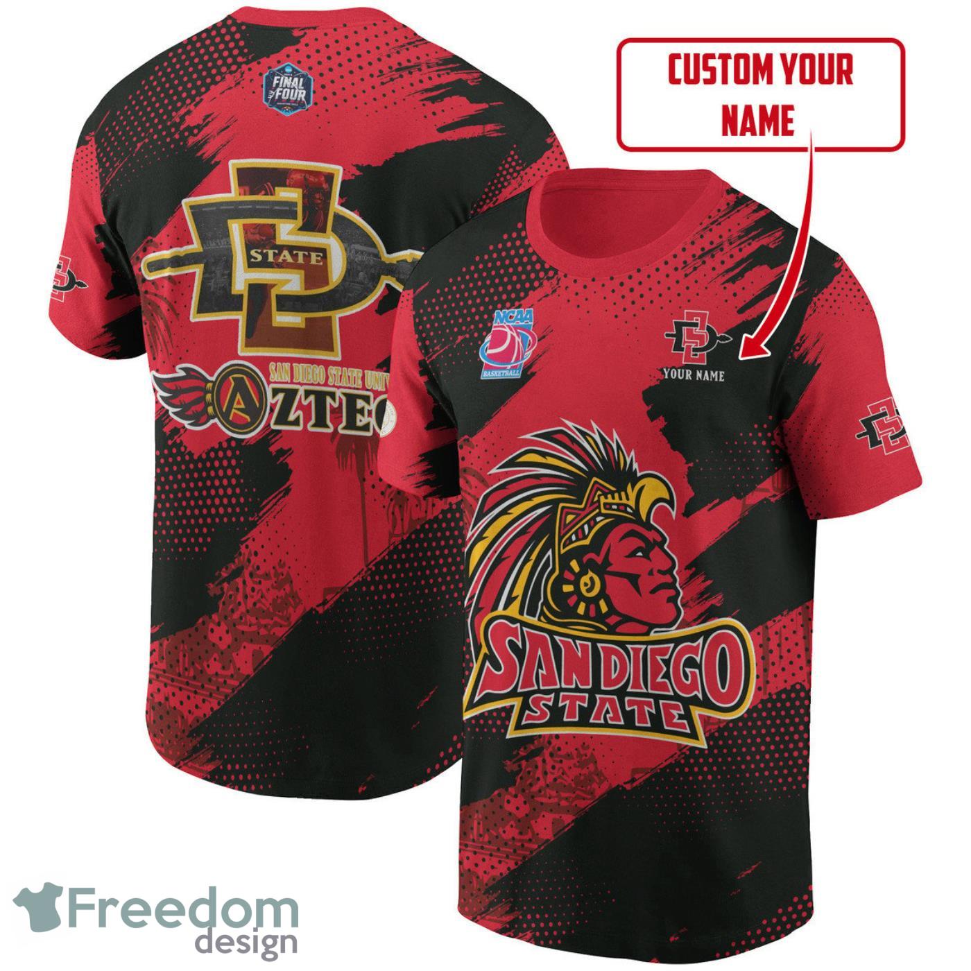 San Diego State Aztecs National Collegiate Athletic Association 2023 Unisex Custom Name Shirt Product Photo 1