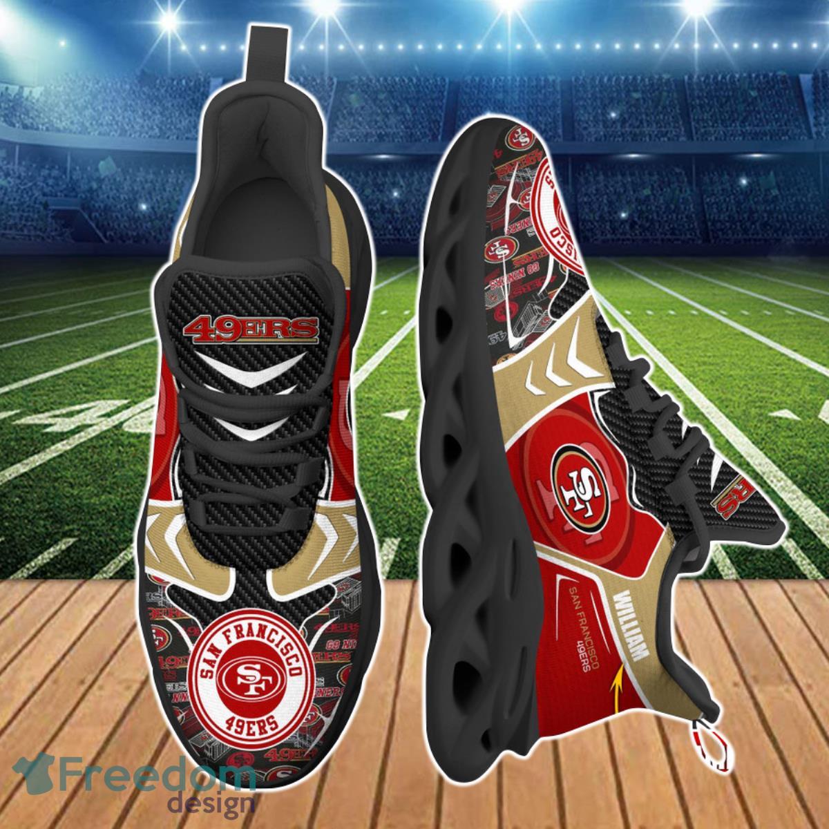 San Francisco 49ers NFL Clunky Max Soul Shoes Custom Name Best Gift For Real Fans Product Photo 2