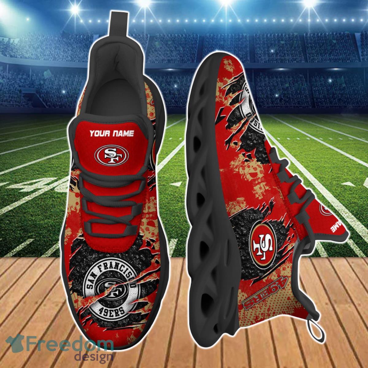 San Francisco 49ers NFL Clunky Max Soul Shoes Custom Name Ideal Gift For Men And Women Fans Product Photo 2