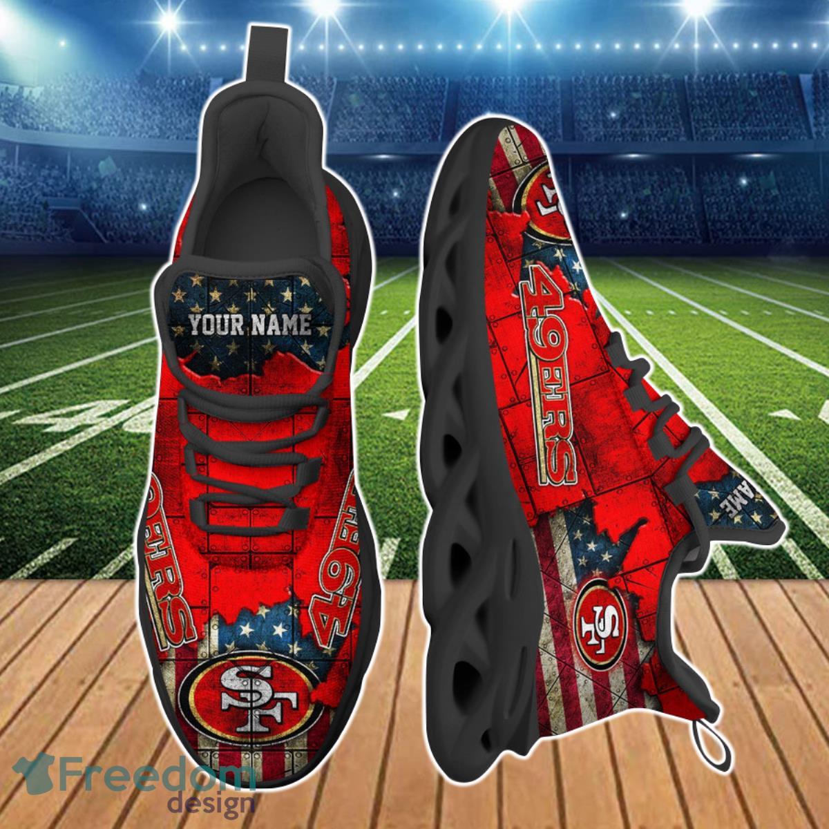 San Francisco 49ers NFL Clunky Max Soul Shoes Custom Name Ideal Gift For True Fans Product Photo 2