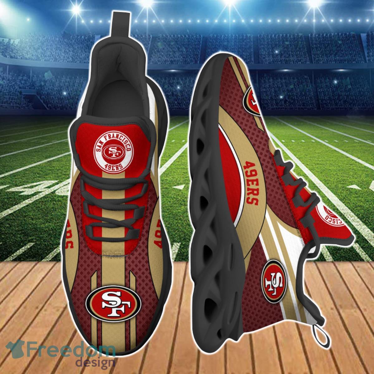 San Francisco 49ers NFL Clunky Max Soul Shoes Custom Name Special Gift For Fans Product Photo 2