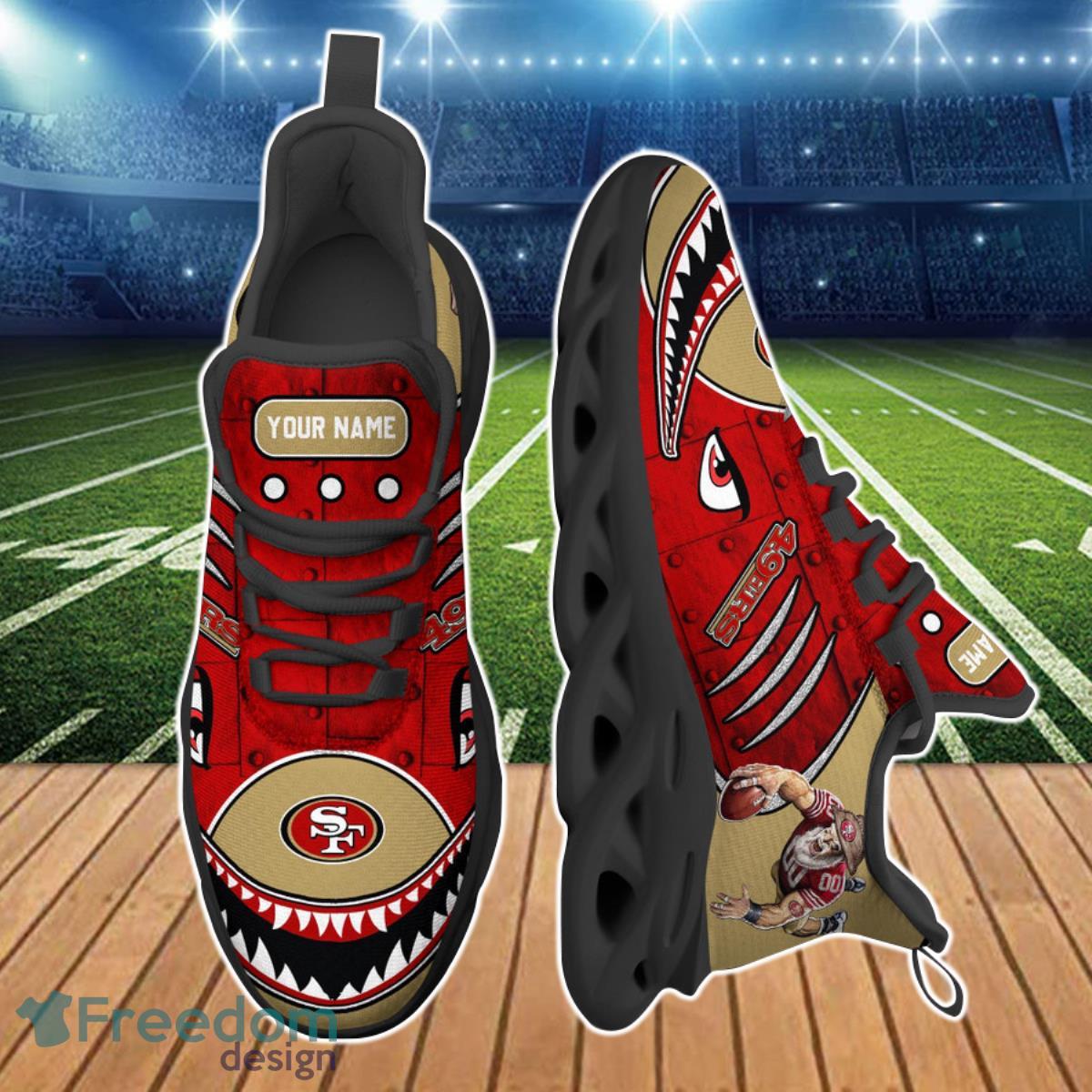 San Francisco 49ers NFL Clunky Max Soul Shoes Custom Name Unique Gift For Real Fans Product Photo 2