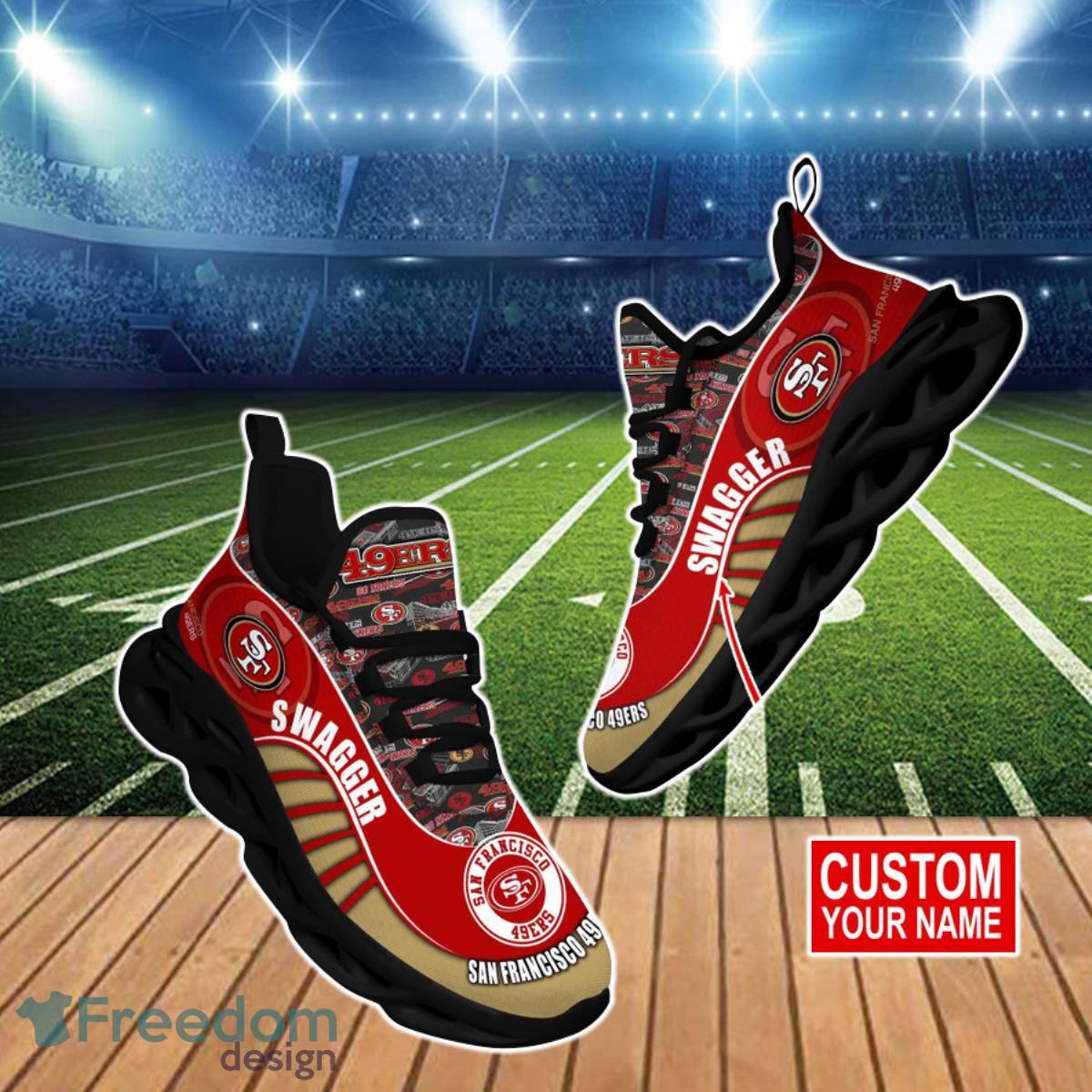 San Francisco 49ers NFL Clunky Max Soul Shoes Custom Name Product Photo 1