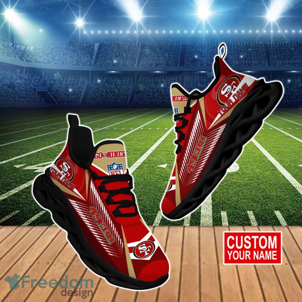 San Francisco 49ers NFL Max Soul Shoes Custom Name Best Gift For Fans Product Photo 1