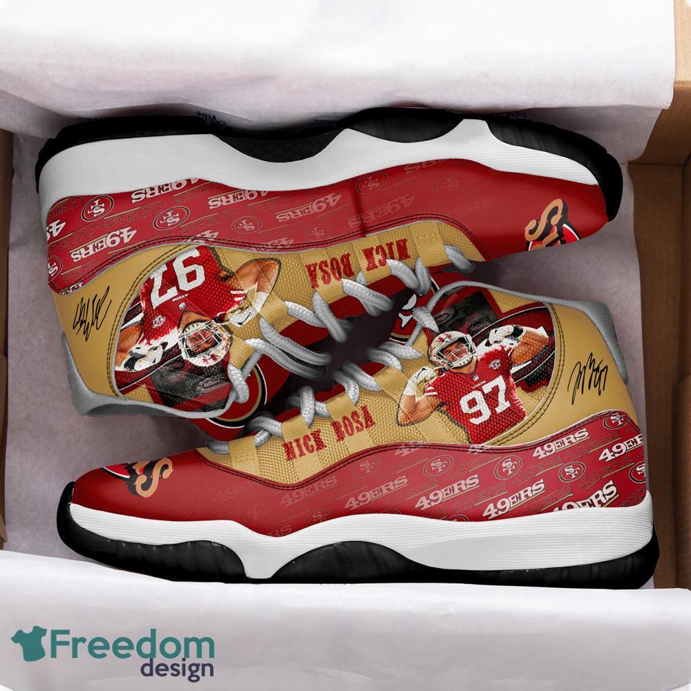 San Francisco 49ers Nick Bosa Air Jordan 11 Shoes For Men Women Product Photo 2