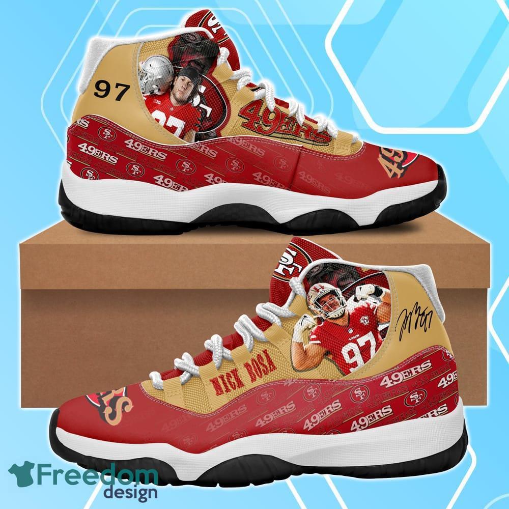 San Francisco 49ers Nick Bosa Air Jordan 11 Shoes For Men Women Product Photo 1