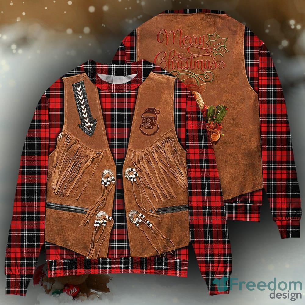 Santa Cowboy Green Style Funny Ugly Christmas Sweaters - Freedomdesign