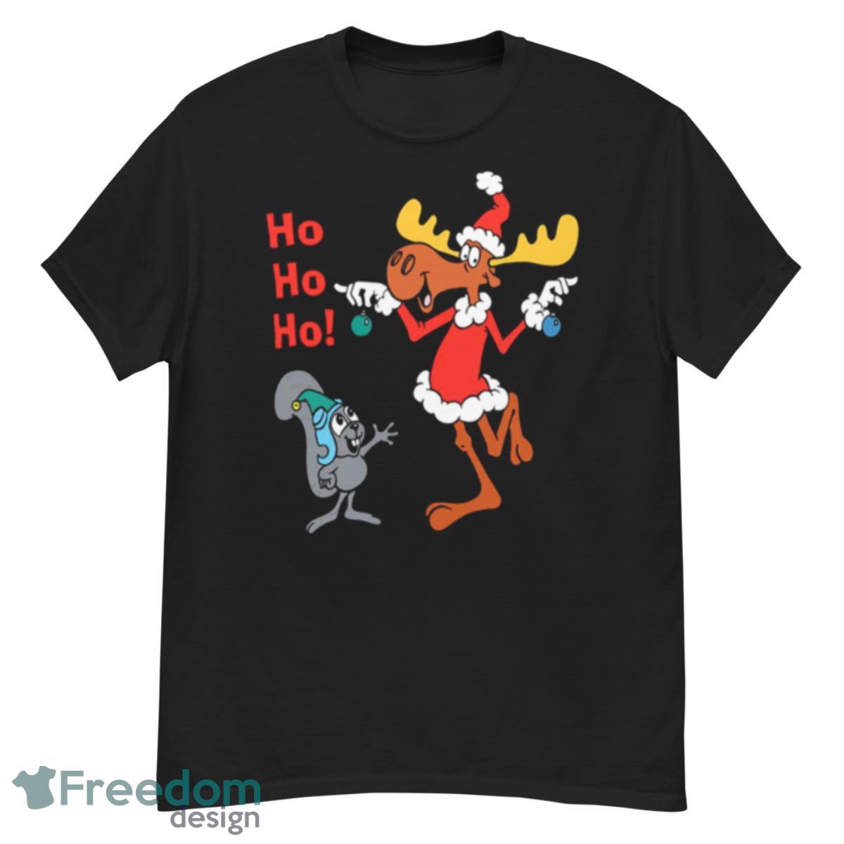 Santa With Baubles Rocky And Bullwinkle Shirt - G500 Men’s Classic T-Shirt