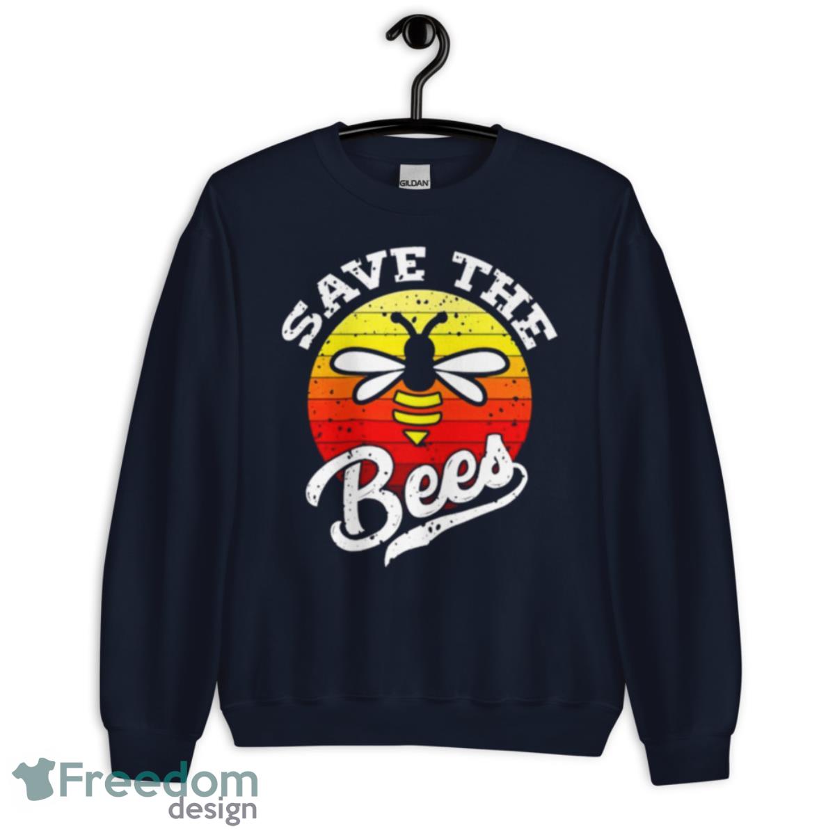 Save The Bees Vintage Shirt - Unisex Crewneck Sweatshirt-1