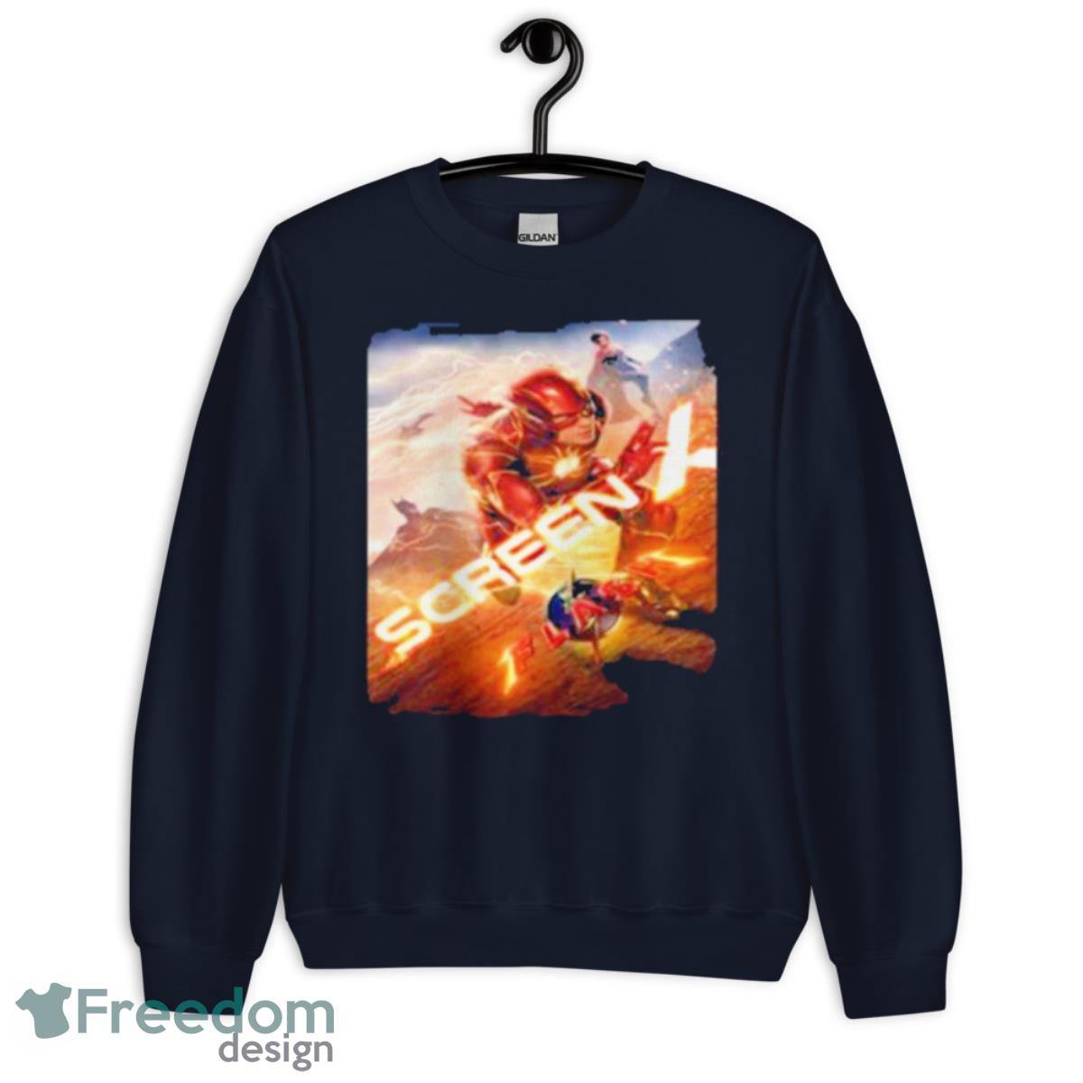 ScreenX Poster For The Flash Worlds Collide Vintage Shirt - Unisex Crewneck Sweatshirt-1