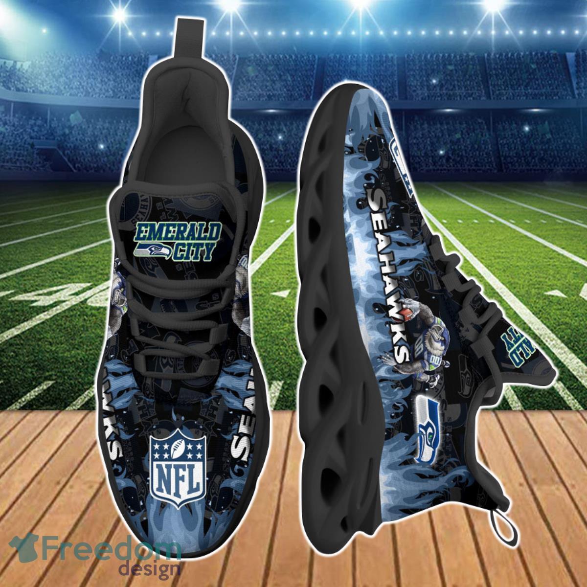 Seattle Seahawks NFL Clunky Max Soul Shoes Best Gift For Fans Product Photo 2