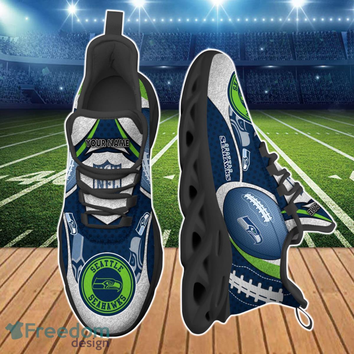 Seattle Seahawks NFL Clunky Max Soul Shoes Custom Name Best Gift For Men And Women Fans Product Photo 2