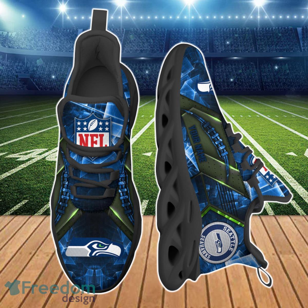 Seattle Seahawks NFL Clunky Max Soul Shoes Custom Name Ideal Gift For Real Fans Product Photo 2