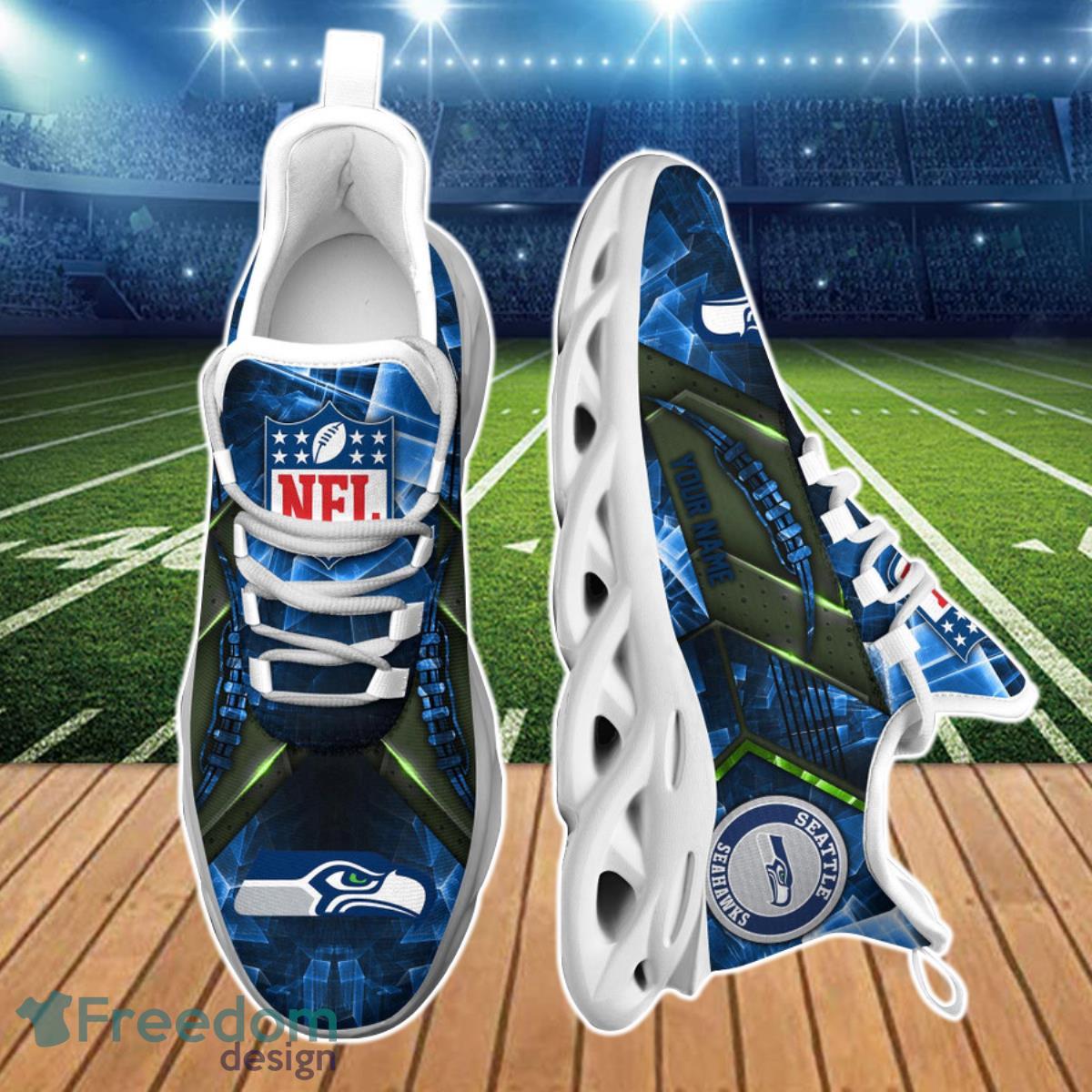 Seattle Seahawks NFL Clunky Max Soul Shoes Custom Name Ideal Gift For Real Fans Product Photo 1