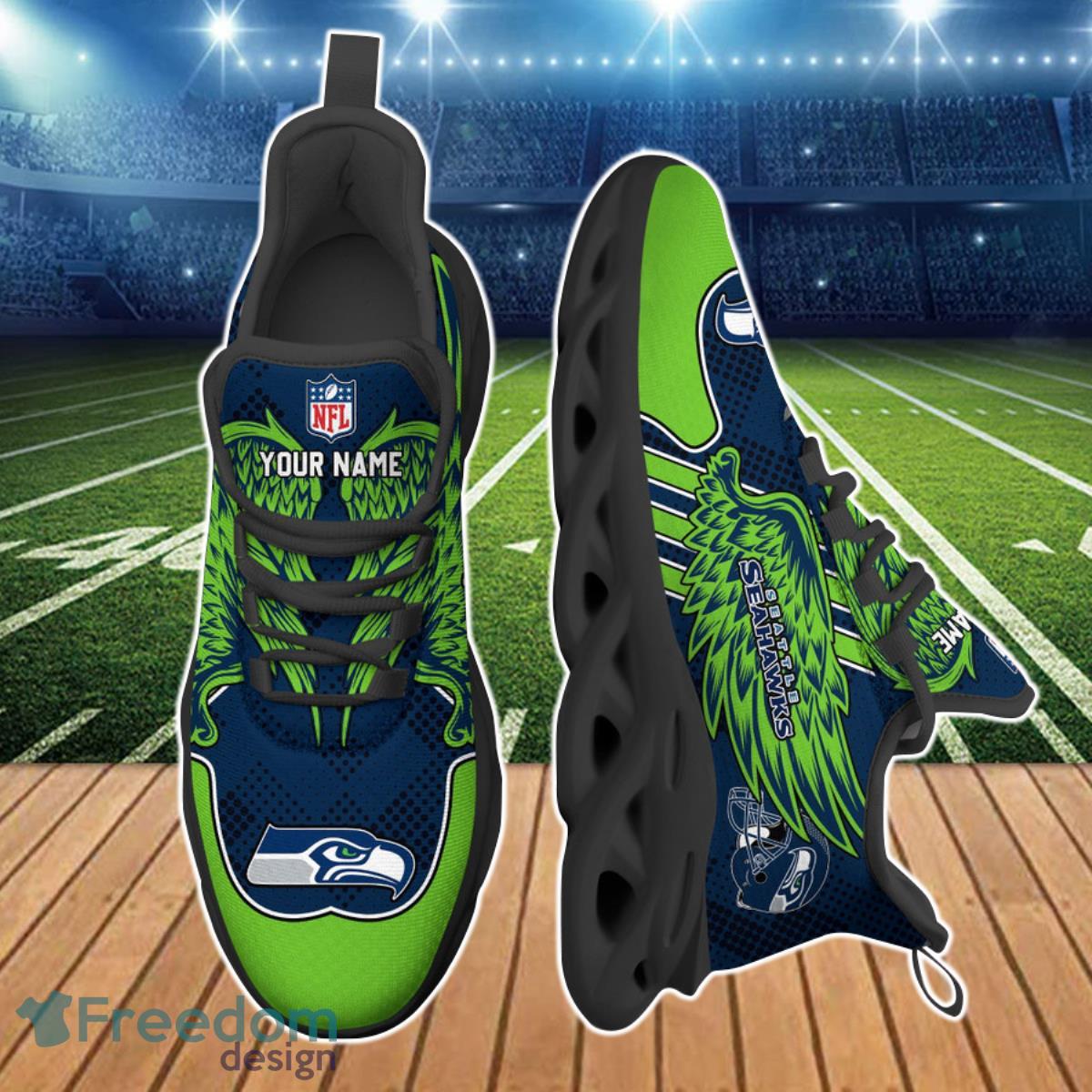 Seattle Seahawks NFL Clunky Max Soul Shoes Custom Name Special Gift For Men And Women Fans Product Photo 2