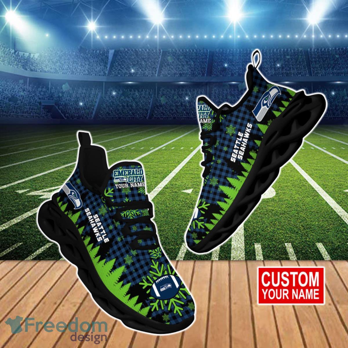 Seattle Seahawks NFL Clunky Max Soul Shoes Custom Name Unique Gift For Fans Product Photo 1